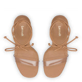 Gloria Sandal In Tan Leather and Vinyl