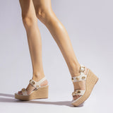 Madison Espadrille In Ivory Leather