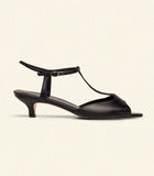 MAISIE T-STRAP HEEL -- BLACK BOX CALF