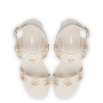 Milan Sandal In Ivory Leather