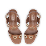 Milan Sandal In Caramel Leather