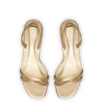 Mini Annie Sandal In Gold Metallic Leather