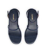 Gio Flatform Sandal In Navy Suede