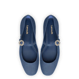 Blair Ballet Flat In Blue Denim