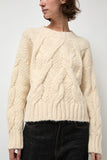 NYMANE Rita Cable Sweater in Ivory