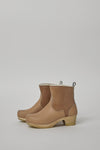 No.6 5" Pull on Shearling Clog Boot on Mid Heel in Fawn