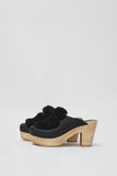 No.6 Billie Fur Clog on Platform in Black