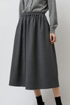 No.6 Nic Skirt in Solid Grey Wool