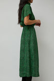 No.6 Willa Dress in Emerald Glitter Print