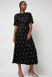 No.6 Lola Dress in Black Embroidered