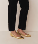 ODETTE BALLET FLAT -- GOLD METALLIC NAPPA