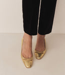 ODETTE BALLET FLAT -- GOLD METALLIC NAPPA