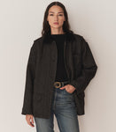 PASCUAL WOOL JACKET -- CHARCOAL HERRINGBONE