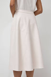 No.6 Lucy Patchwork Skirt in White Faux Leather