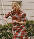 RAQUELLA DRESS -- ROUGE ADALINE PLAID