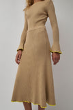 Rodebjer Fly Rib Skirt in Hazelnut