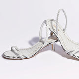 Mini Annie Sandal In White Leather