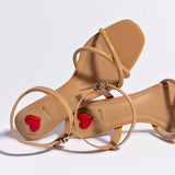 Charlotte Sandal In Tan Patent Leather