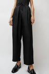 Silk Laundry Twill Slouch Pants in Black