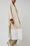 Zii Ropa Mason Coat in Beige and White