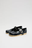 No.6 Maryjane Clog on Flat Bendable Base in Navy Patent