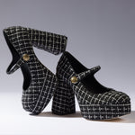 Emma Pump In Black Tweed